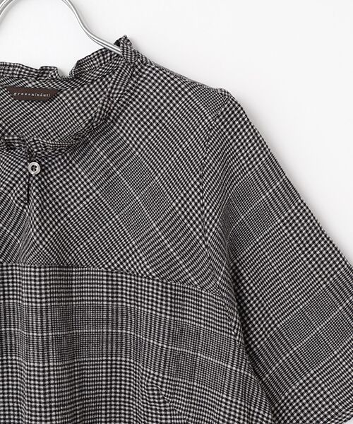 greennout / グリーンノート シャツ・ブラウス | シャーリンググレンチェックブラウス | 詳細2