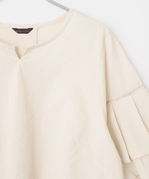 greennout / グリーンノート シャツ・ブラウス | ピンストライプ ナチュラルストレッチブラウス | 詳細3