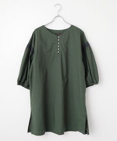 チュニック/green nout (Women/大きいサイズ)/グリーンノート ストレッチツイルカバーオール | green nout (Women/大きい