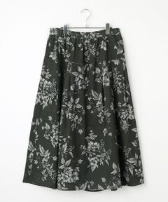 greennout / グリーンノート ロング・マキシ丈スカート | コーデュロイ フラワープリントスカート