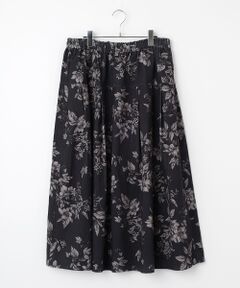 greennout / グリーンノート ロング・マキシ丈スカート | コーデュロイ フラワープリントスカート