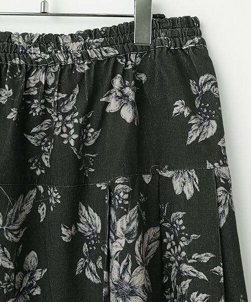 greennout / グリーンノート ロング・マキシ丈スカート | コーデュロイ フラワープリントスカート | 詳細2