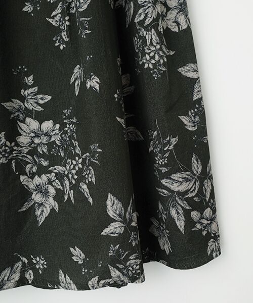 greennout / グリーンノート ロング・マキシ丈スカート | コーデュロイ フラワープリントスカート | 詳細3