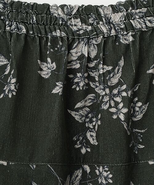 greennout / グリーンノート ロング・マキシ丈スカート | コーデュロイ フラワープリントスカート | 詳細6
