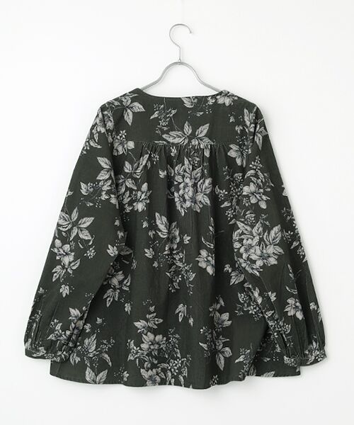 greennout / グリーンノート シャツ・ブラウス | コーデュロイ フラワープリントブラウス | 詳細1