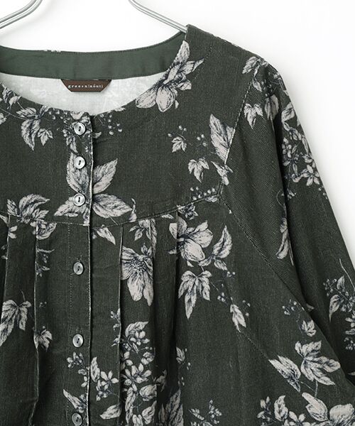 greennout / グリーンノート シャツ・ブラウス | コーデュロイ フラワープリントブラウス | 詳細2