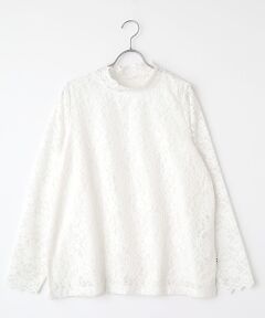 greennout / グリーンノート カットソー | レースハイネックカットソー