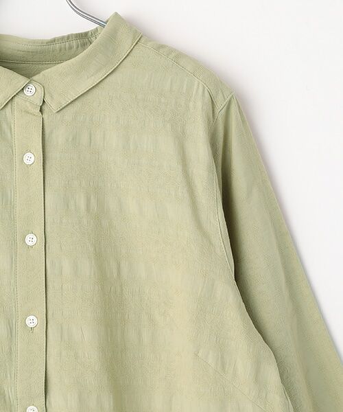 greennout / グリーンノート シャツ・ブラウス | コットンジャガードブラウス | 詳細2