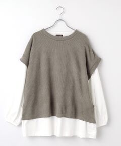 greennout / グリーンノート ベスト | セット企画　ベスト+カットソーチュニック