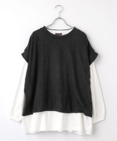 greennout / グリーンノート ベスト | セット企画　ベスト+カットソーチュニック