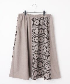 greennout / グリーンノート ロング・マキシ丈スカート | ストレッチ起毛刺繍スカート