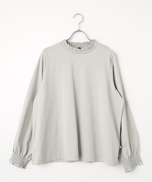 greennout / グリーンノート カットソー | シャーリングカットソー（ライトグレー）