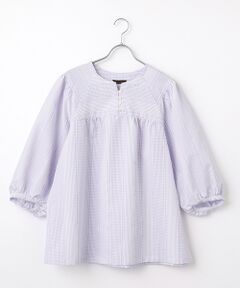 greennout / グリーンノート シャツ・ブラウス | サッカーストライプ＆ギンガムブラウス