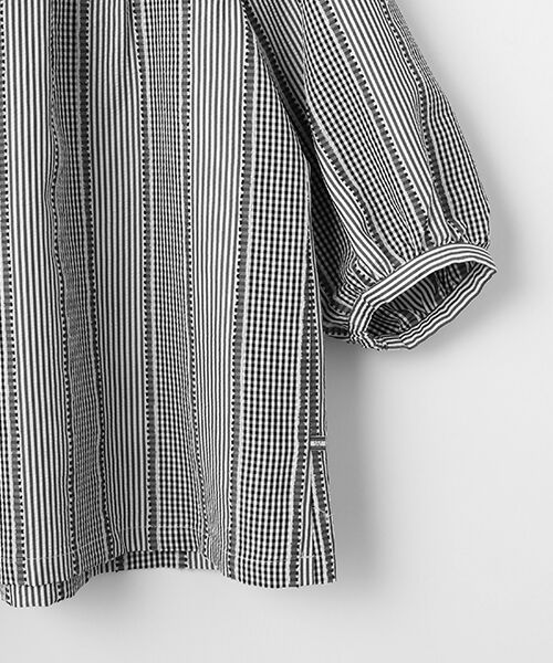 greennout / グリーンノート シャツ・ブラウス | サッカーストライプ＆ギンガムブラウス | 詳細4