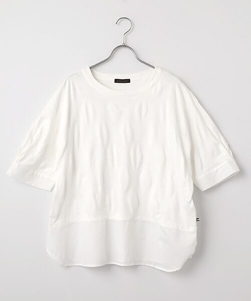 greennout / グリーンノート カットソー | ドットジャガードカットソー（オフホワイト）