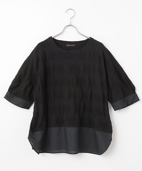 greennout / グリーンノート カットソー | ドットジャガードカットソー（ブラック）