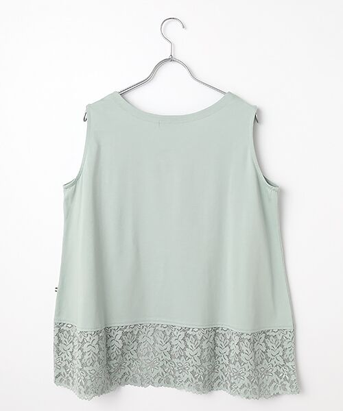 greennout / グリーンノート タンクトップ | 接触冷感　レース付きタンクトップ | 詳細1