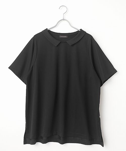 greennout / グリーンノート ポロシャツ | カノコ襟付きカットソー（ブラック）