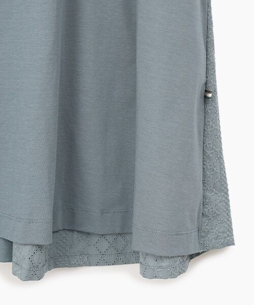 greennout / グリーンノート カットソー | 接触冷感　天竺刺繍入りチュニック | 詳細3