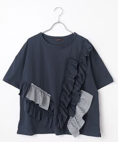 greennout / グリーンノート カットソー | 接触冷感　天竺フリルカットソー