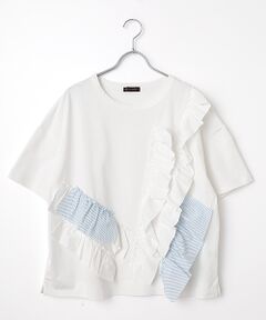 greennout / グリーンノート カットソー | 接触冷感　天竺フリルカットソー