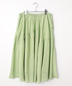 greennout / グリーンノート ロング・マキシ丈スカート | サッカーギンガムチェックスカート　         