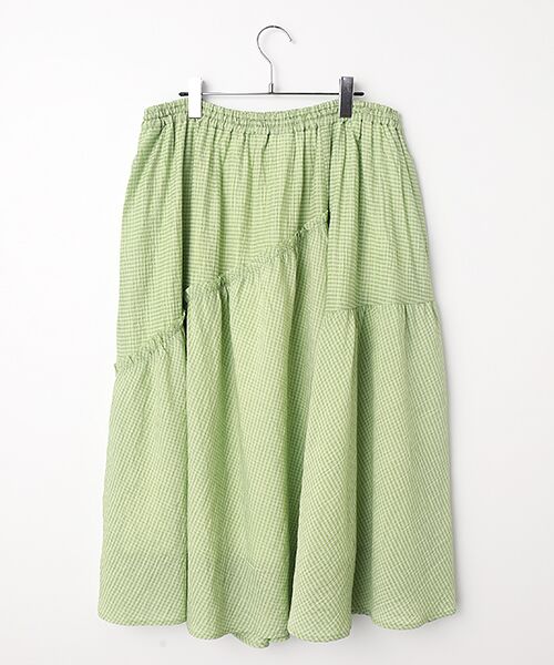 greennout / グリーンノート ロング・マキシ丈スカート | サッカーギンガムチェックスカート　          | 詳細1