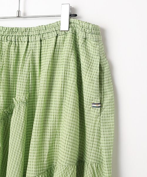 greennout / グリーンノート ロング・マキシ丈スカート | サッカーギンガムチェックスカート　          | 詳細2