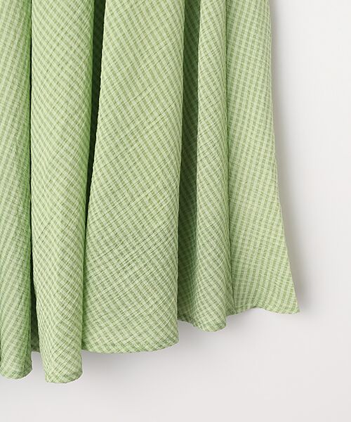 greennout / グリーンノート ロング・マキシ丈スカート | サッカーギンガムチェックスカート　          | 詳細3