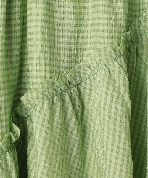 greennout / グリーンノート ロング・マキシ丈スカート | サッカーギンガムチェックスカート　          | 詳細7