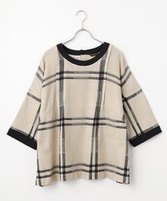 パナマチェックブラウス