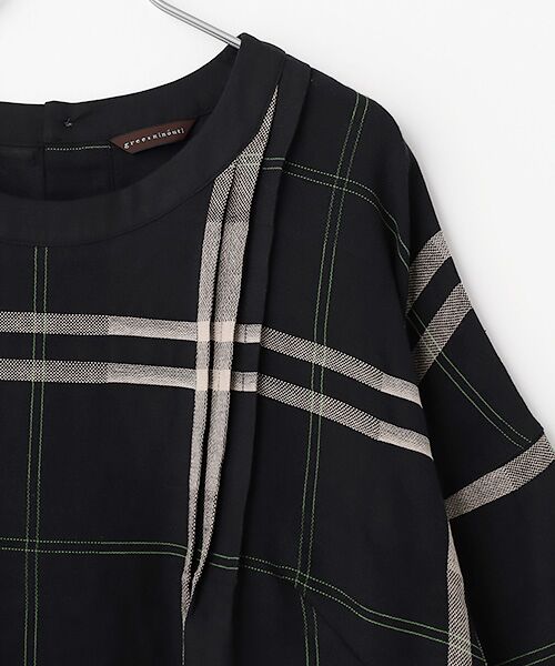 greennout / グリーンノート シャツ・ブラウス | パナマチェックブラウス | 詳細3