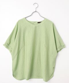 greennout / グリーンノート シャツ・ブラウス | サッカーギンガムチェックブラウス