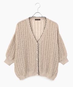greennout / グリーンノート カーディガン・ボレロ | 麻調ポリエステルカーディガン