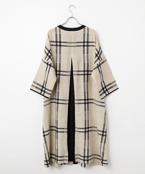 greennout / グリーンノート ロング・マキシ丈ワンピース | パナマチェックワンピース | 詳細1