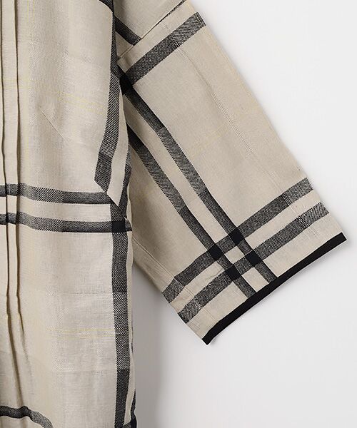 greennout / グリーンノート ロング・マキシ丈ワンピース | パナマチェックワンピース | 詳細3