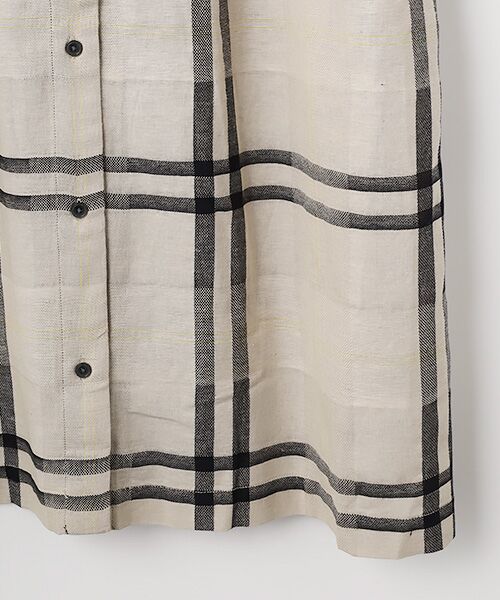 greennout / グリーンノート ロング・マキシ丈ワンピース | パナマチェックワンピース | 詳細4