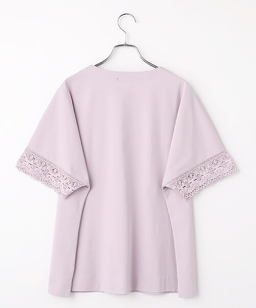 greennout / グリーンノート カットソー | 接触冷感天竺袖レースカットソー | 詳細1