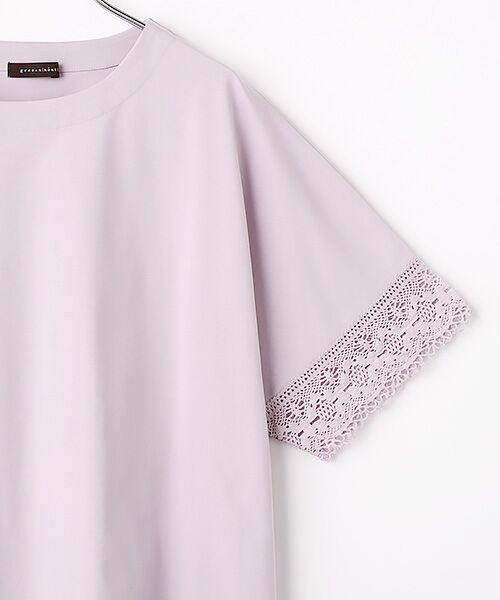 greennout / グリーンノート カットソー | 接触冷感天竺袖レースカットソー | 詳細2