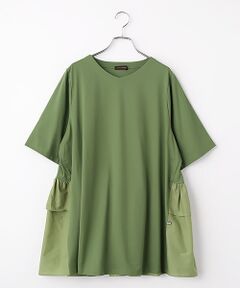 greennout / グリーンノート カットソー | 接触冷感後ろフリルチュニック