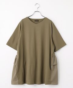 greennout / グリーンノート カットソー | 接触冷感後ろフリルチュニック