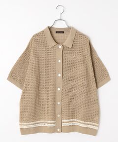 greennout / グリーンノート ニット・セーター | 麻調ポリエステル襟付ニット