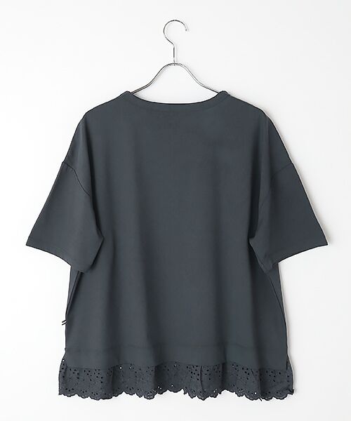 greennout / グリーンノート Tシャツ | 接触冷感　裾レースTシャツ | 詳細2