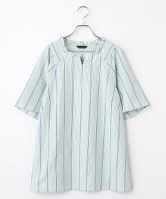 greennout / グリーンノート シャツ・ブラウス | サッカーストライプブラウス