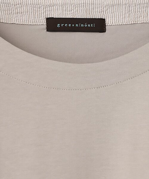 greennout / グリーンノート Tシャツ | 接触冷感 ストライプ付きカットソー | 詳細1