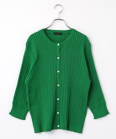 greennout / グリーンノート ニット・セーター | 麻調ポリエステルカーディガン