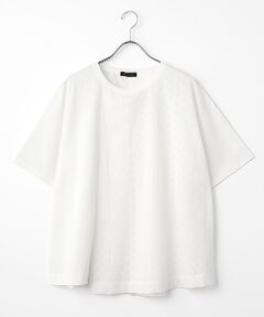 greennout / グリーンノート Tシャツ | 接触冷感　フラワー刺繍入りTシャツ