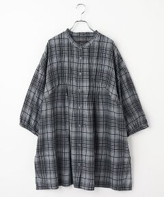 greennout / グリーンノート シャツ・ブラウス | コットンドビーチェックロングシャツ