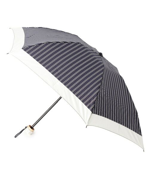 grove / グローブ 傘 | ダブルストライプ折りたたみ傘(晴雨兼用) | 詳細1