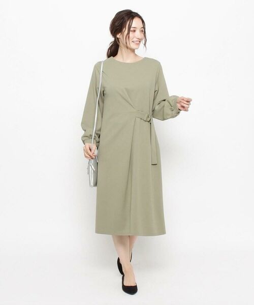 セール Llあり カットジョーゼットサイド切り替えワンピース ミニ丈 ひざ丈ワンピース Grove グローブ ファッション通販 タカシマヤファッションスクエア